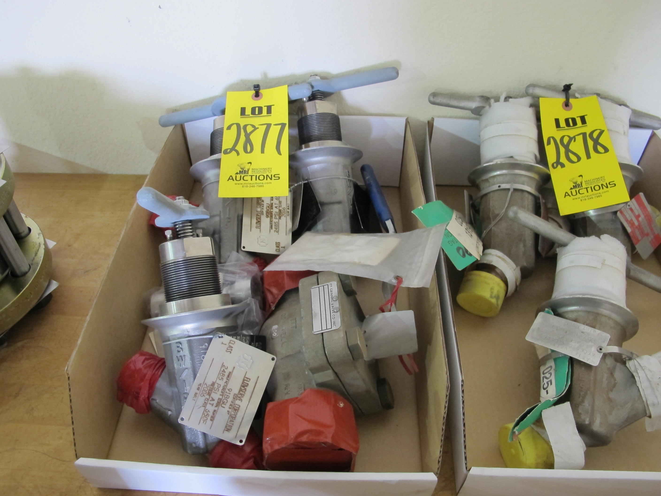 LOT (5) TO INCLUDE: (1) VALVE, BALL TYPE, 2" SIZE, 600 LB RATING, SS MATERIAL, SOCKET WELD CONNECTIONS, INLINE STYLE, TFE SOFTGOODS. 1/4 TURN HANDLE, PART # 020-3023-1-1, (3) VALVE, GLOBE TYPE, 1" SIZE, 1513 LB RATING (2485 PSIG AT 650F MAX WORKING PRESSURE), 316 SS MATERIAL, BUTT WELD (SCHEDULE 160)CONNECTIONS, SA182 GRADE F316 SPECIFICATION, SCREW YOKE, Y-BODY STYLE, HARD FACED SEAT OF BODY AND FACE OF DISC, INCONEL DIAPHRAGM TRIM, PACKING SOFTGOODS, T-HANDLE OPERATOR, ANGLED CONSTRUCTION. ASME III, CLASS 1 (SCE MARK NO. 334). PART # SC-D-9915-BW16-(1), (1) VALVE, COMPRESSOR TYPE, 3-8012 MODEL NO, WASTE GAS APPLICATION, DIAPHRAGM KIND, ACTUATOR OPERATOR OTHER., PART # C-5713-102 (W-51) LOADING & HANDLING FEE $5-